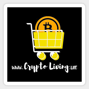 Crypto Living Bitcoin Design White Website Magnet